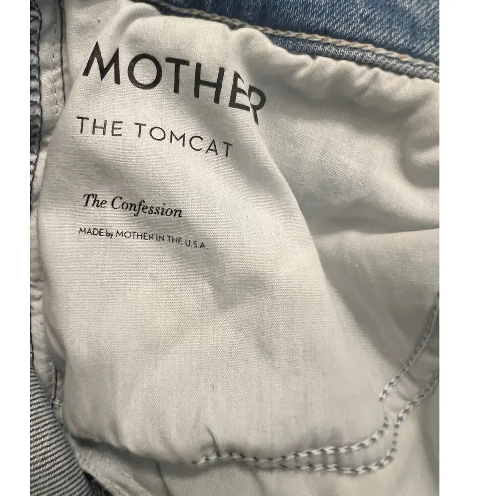 MOTHER The Tomcat Jeans 27 Confession 90s grunge tomboy chic edgy distressed